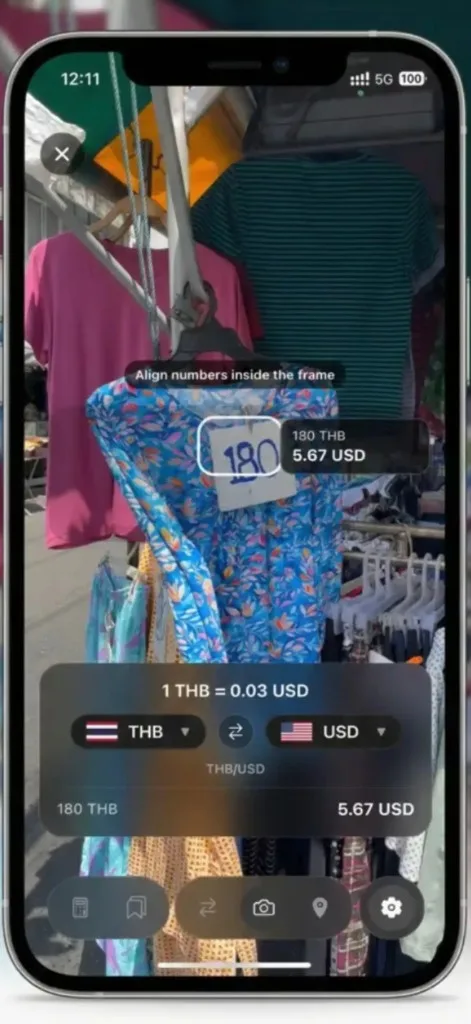 NomadCalc mobile — scan prices on the spot with the camera